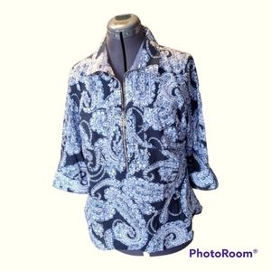 Tommy Hilfiger blue woman's top, M